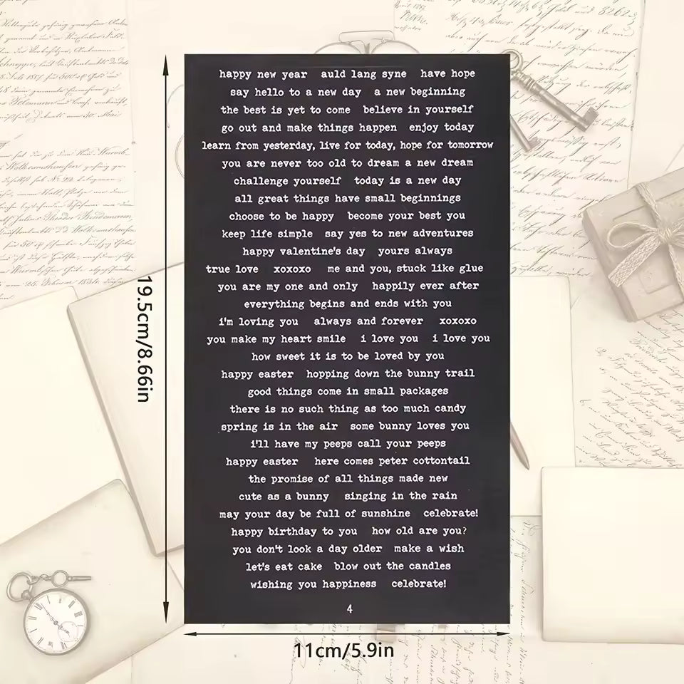 Vintage quote stickers sheet detail