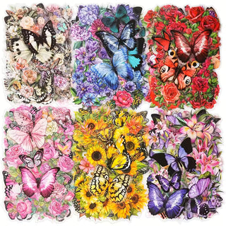 Butterfly & Floral Sticker Kit - full 300-piece set overview