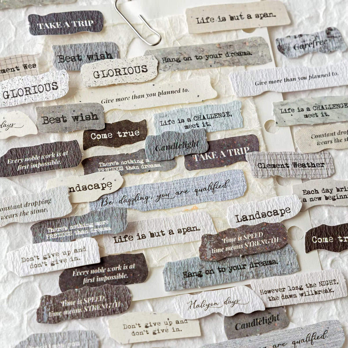 Found Words 50-Piece Vintage Letter Sticker Pack