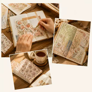Floral background paper used in a journal