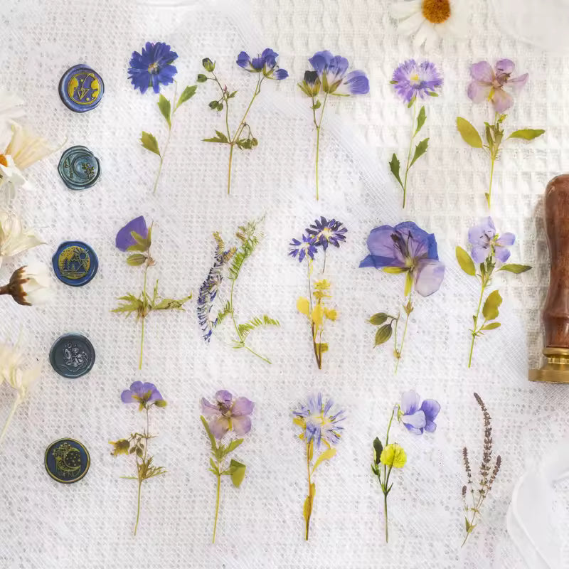 Pressed Florals 40-Piece Specimen Sticker Pack