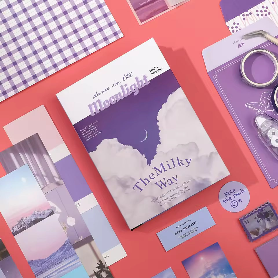 Full assortment of lavender aesthetic kit pieces