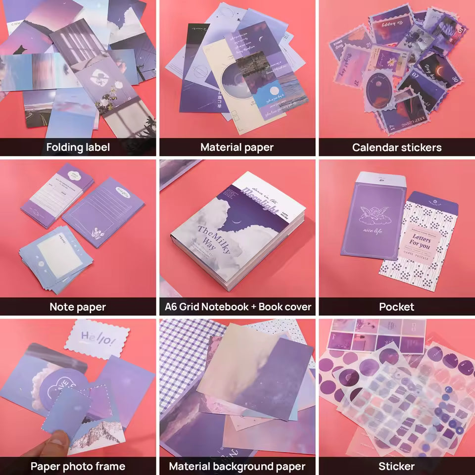Adhesive dots and tweezers included in the kit
