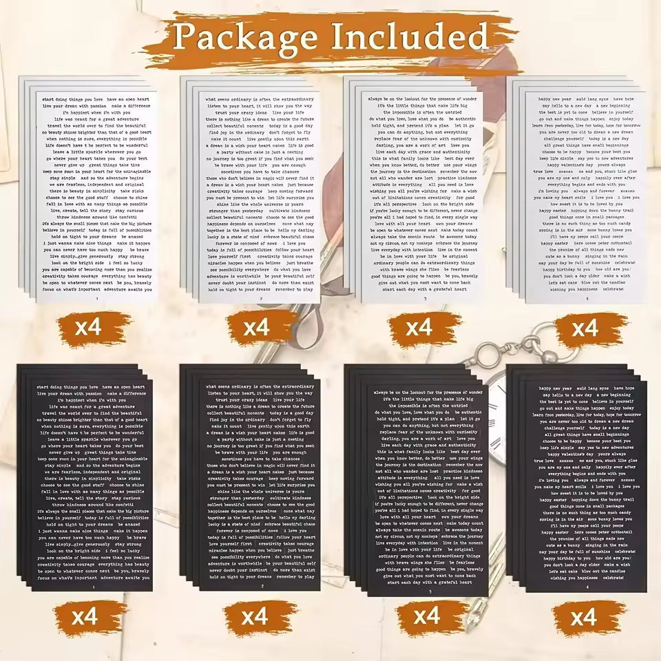 Vintage quote stickers applied to journal page
