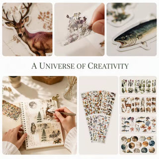 Full set of six nature sticker sheets