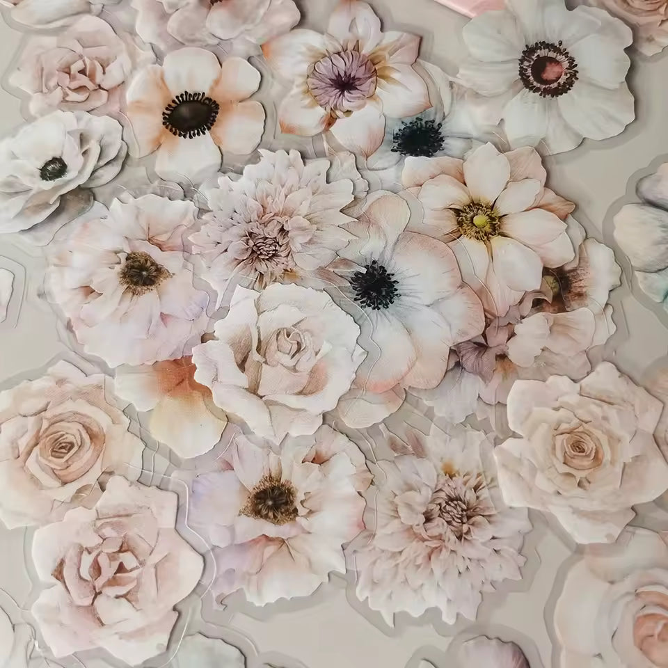 Watercolor Blooms 50-Piece Sticker Pack