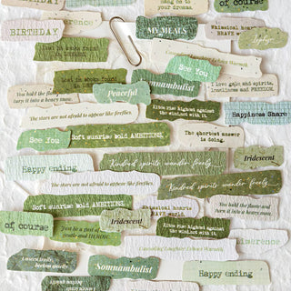 Found Words 50-Piece Vintage Letter Sticker Pack