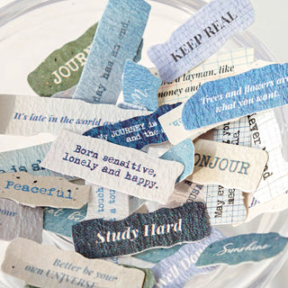 Found Words 50-Piece Vintage Letter Sticker Pack