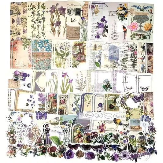 Vintage scrapbooking supplies kit