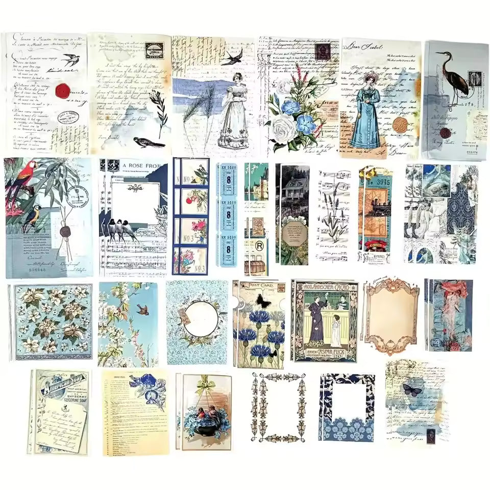 Botanical and nature ephemera kit mushroom and fruit designs