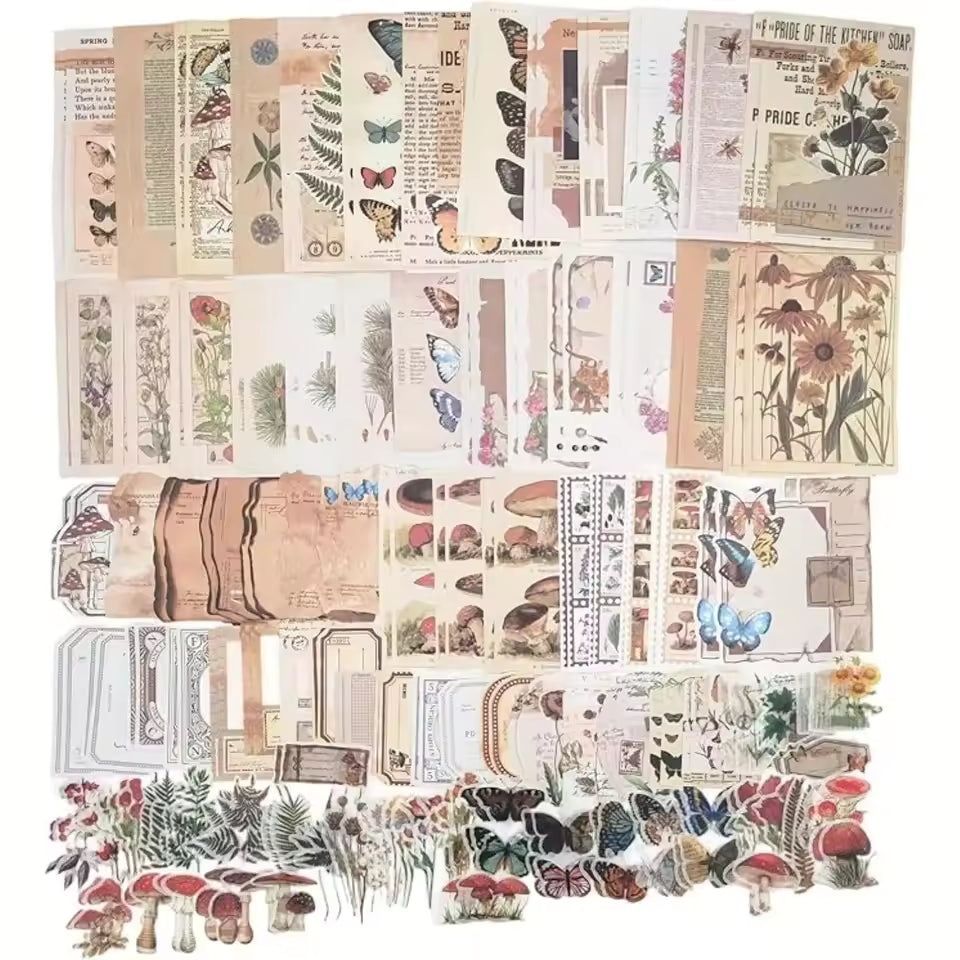 Nature-Inspired Ephemera Kit - example journal page application