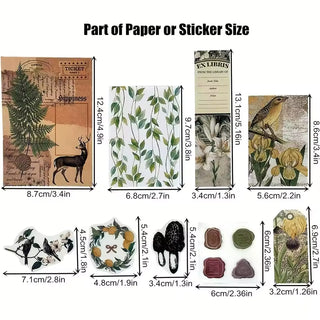 Vintage craft kit used on journal card