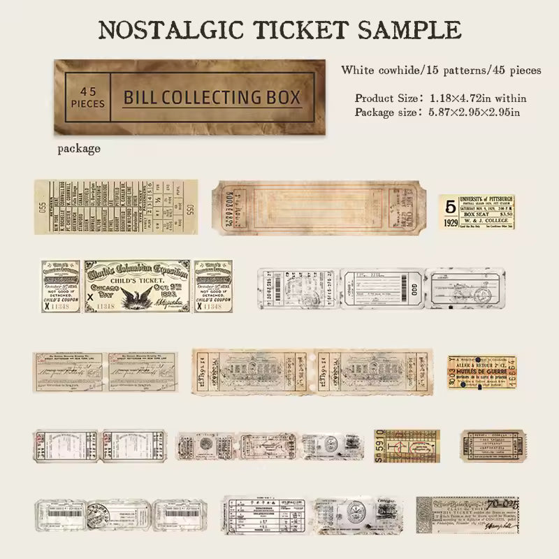 Ticket Collector 45-Piece Boxed Sticker Set