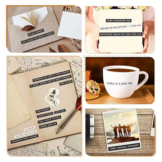 Vintage quote sticker book full set