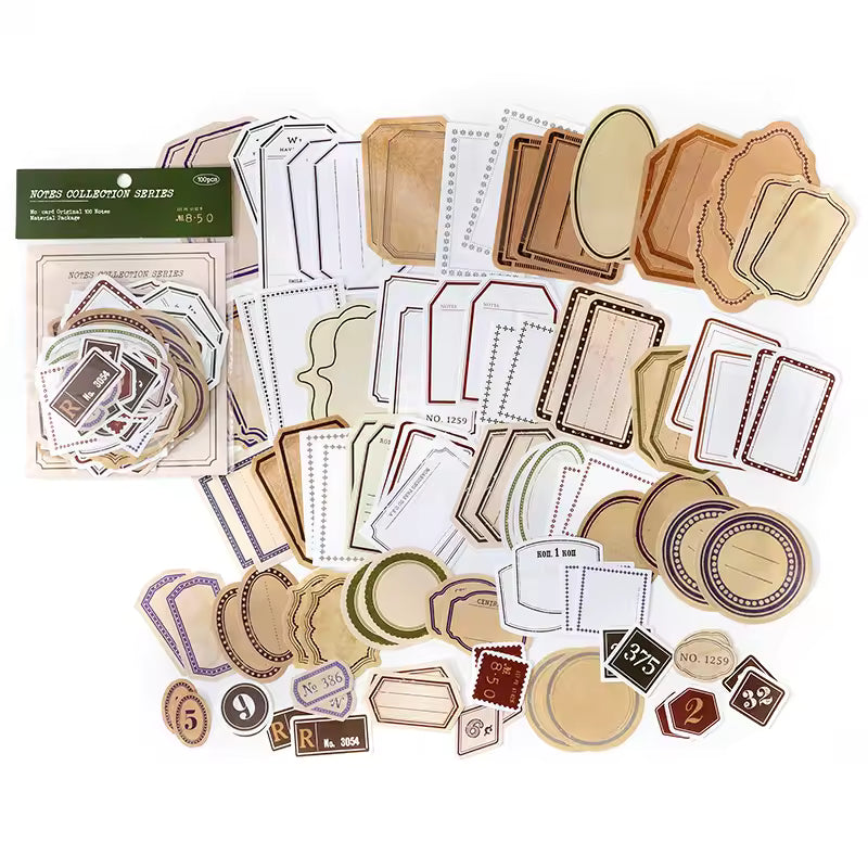 Quiet Notes 100-Piece Vintage Memo Set