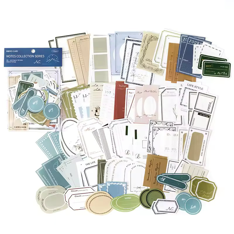 Quiet Notes 100-Piece Vintage Memo Set