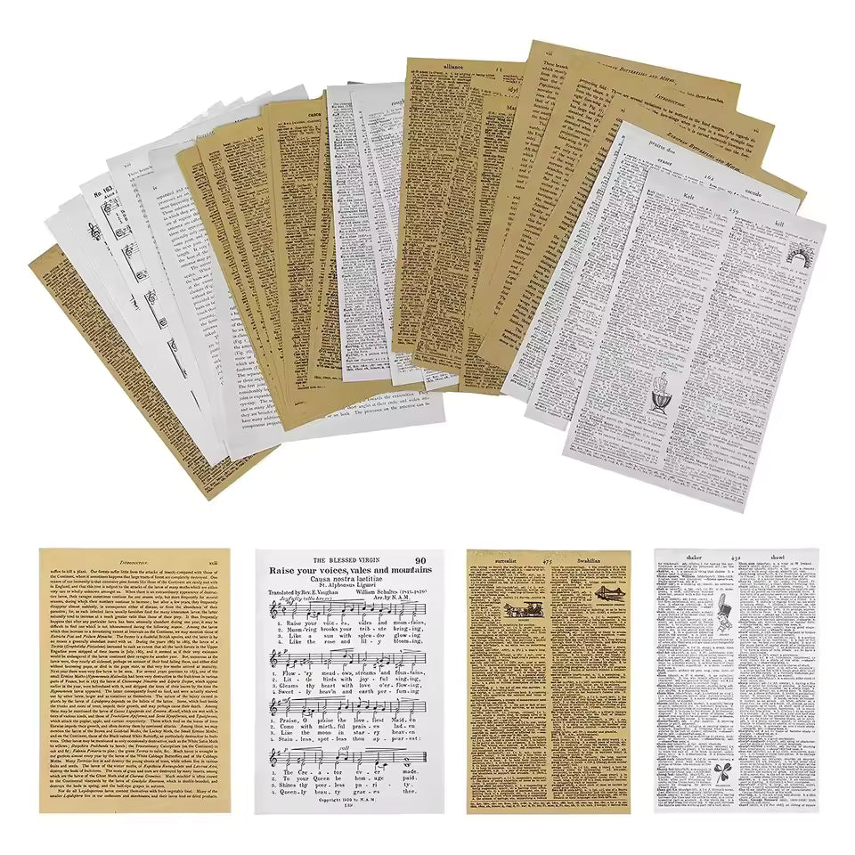 Assorted kraft paper pages for junk journaling