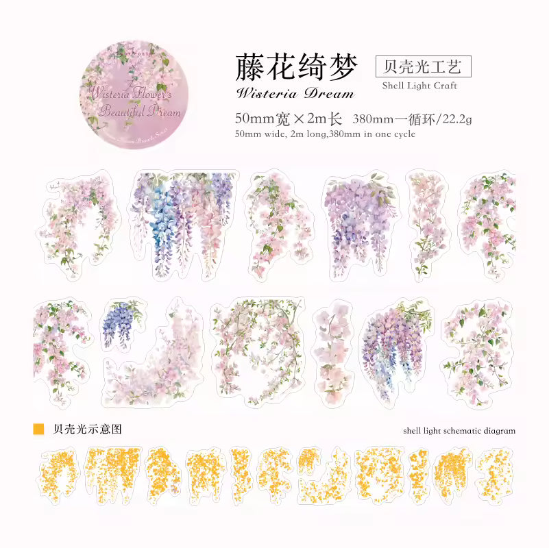 Wisteria Lantern 50mm Decorative Tape
