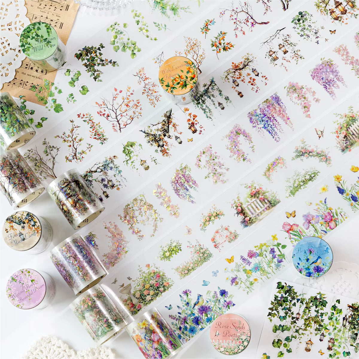 Wisteria Lantern 50mm Decorative Tape