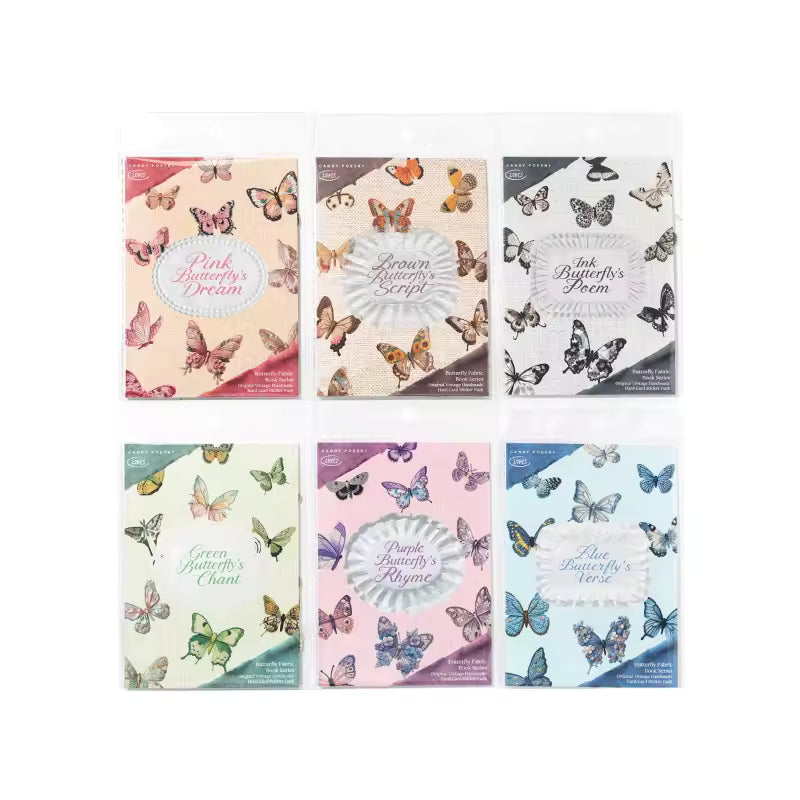 Butterfly Cabinet 20-Piece Vintage Sticker Pack