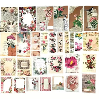 Nature ephemera kit styled in a journal spread