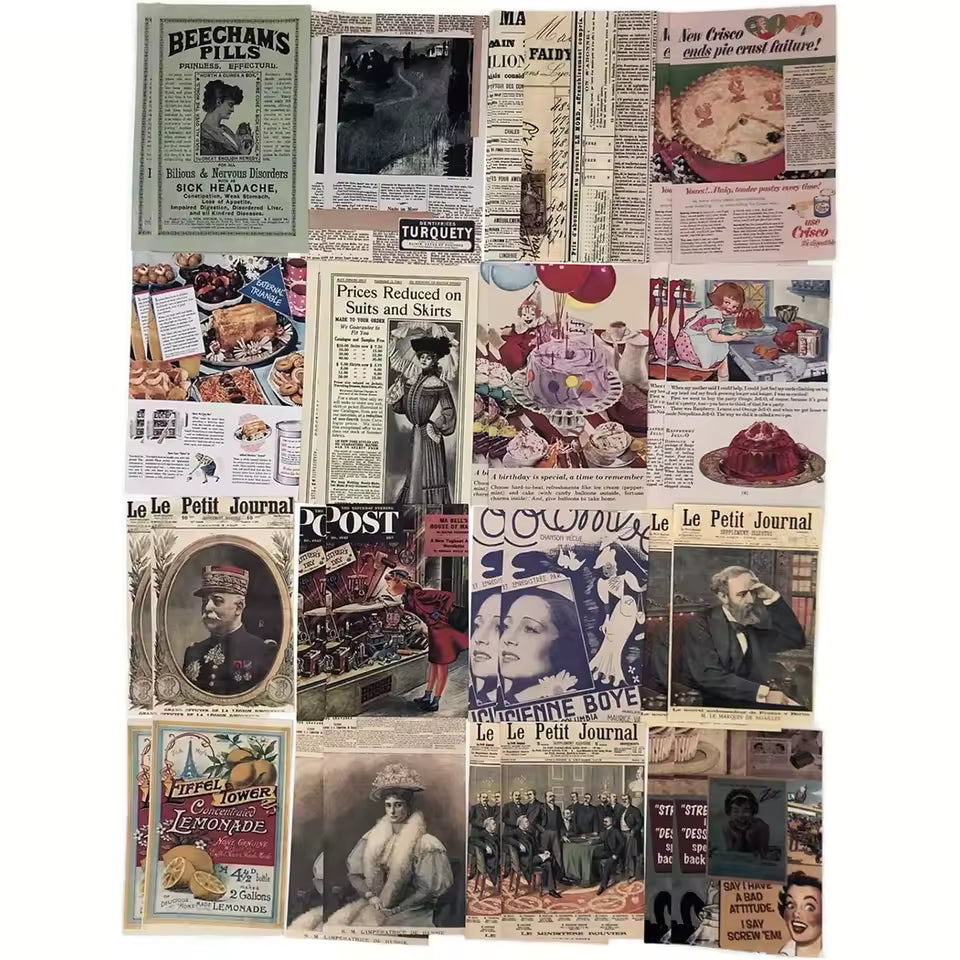 Vintage collage ephemera kit vintage magazine scraps