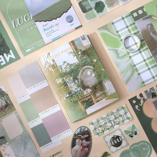 Green scrapbook kit full layout