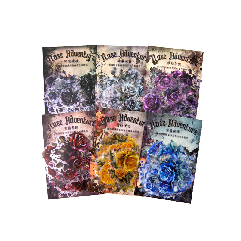 Roses in Bloom 30-Piece Vintage Sticker Pack