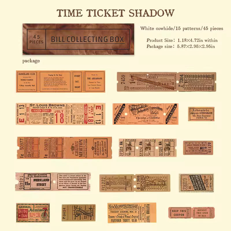 Ticket Collector 45-Piece Boxed Sticker Set