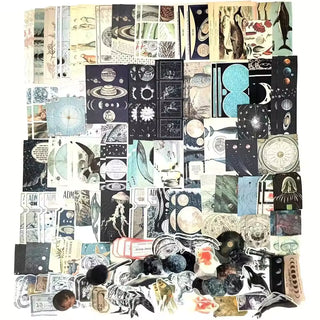 Cosmic ocean ephemera kit vintage papers and stickers