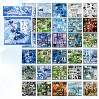 Dreamcore stickers used in a journal