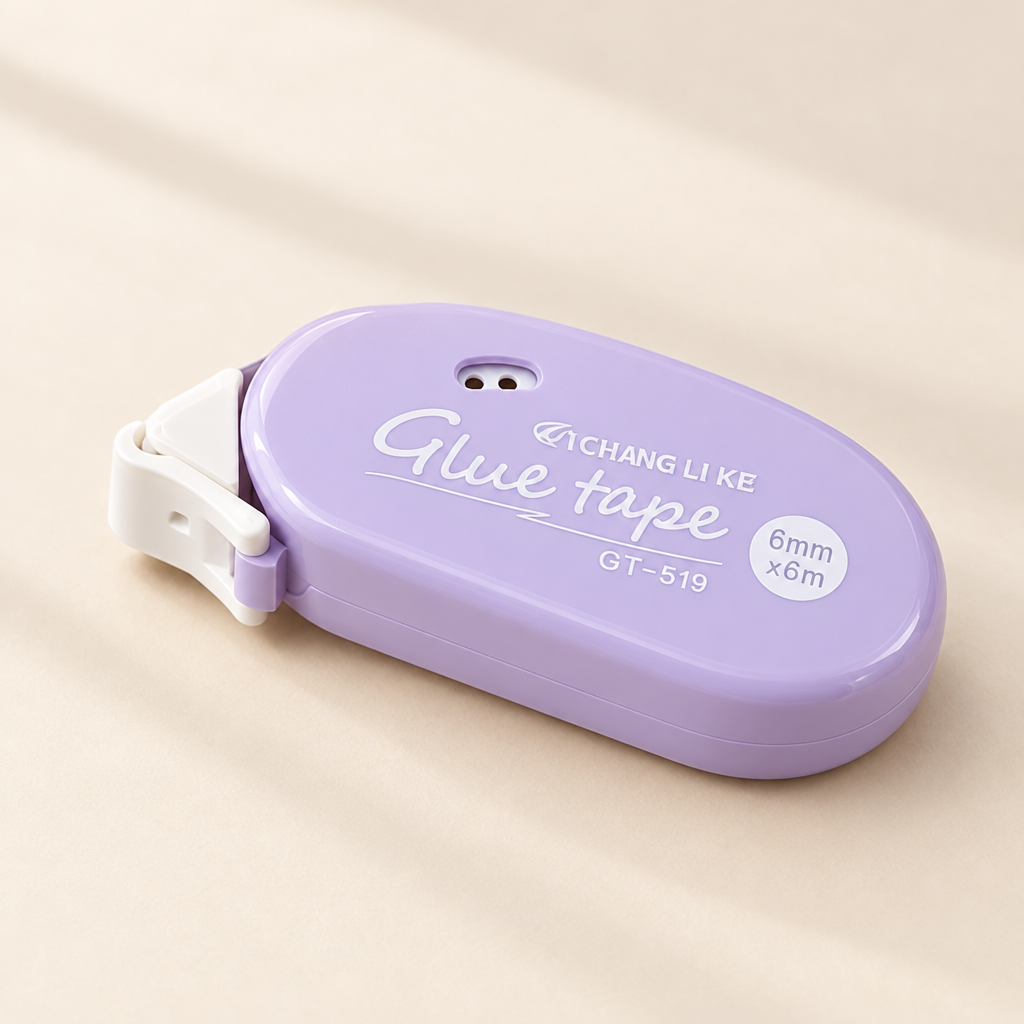 Double Sided Glue runner close-up 3/4 angle label detail