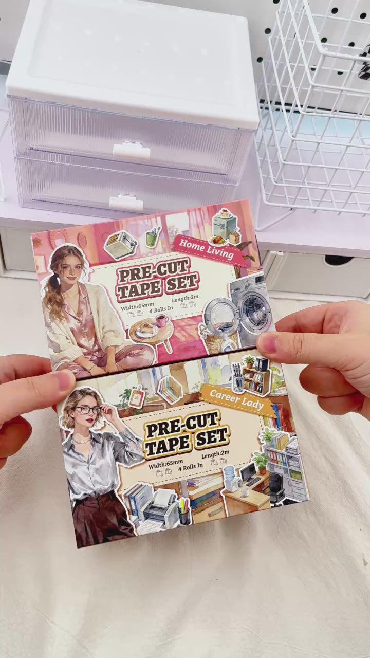 Everyday Stories 4-Roll Pre-Cut PET Tape Set — product video