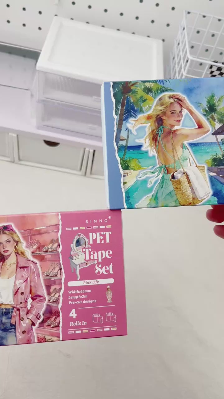 Summer Days 4-Roll PET Tape Set — product video