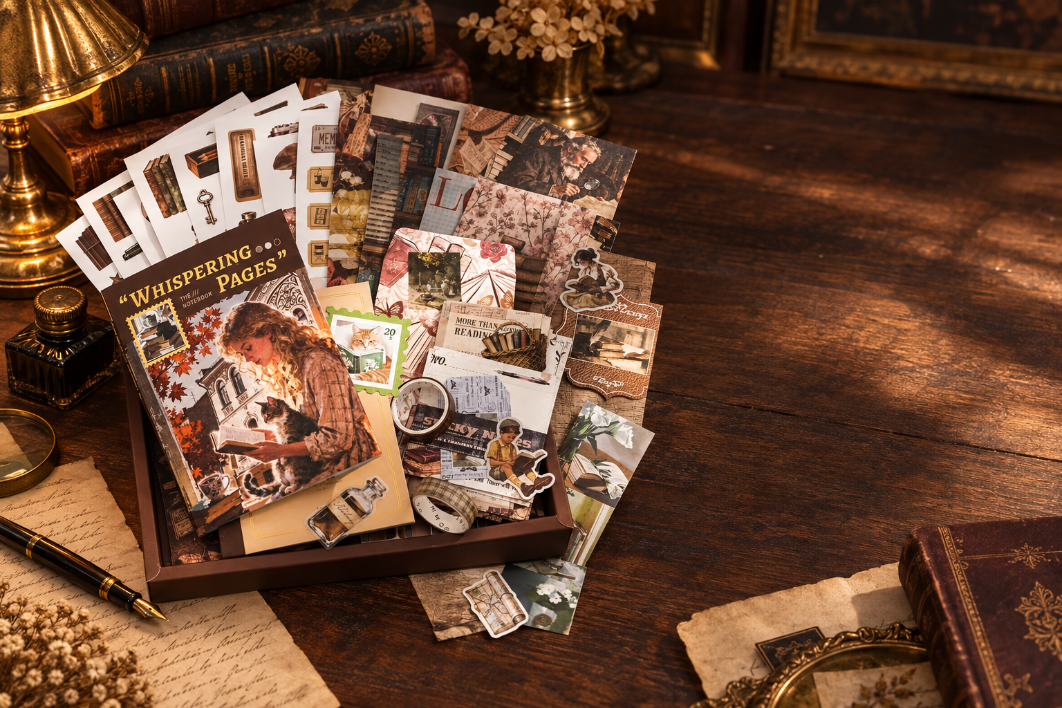 Whispering Pages Cozy Journaling Set styled lifestyle scene